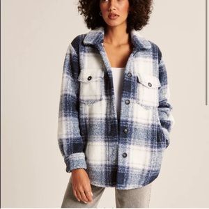 Blue Plaid Sherpa Shacket